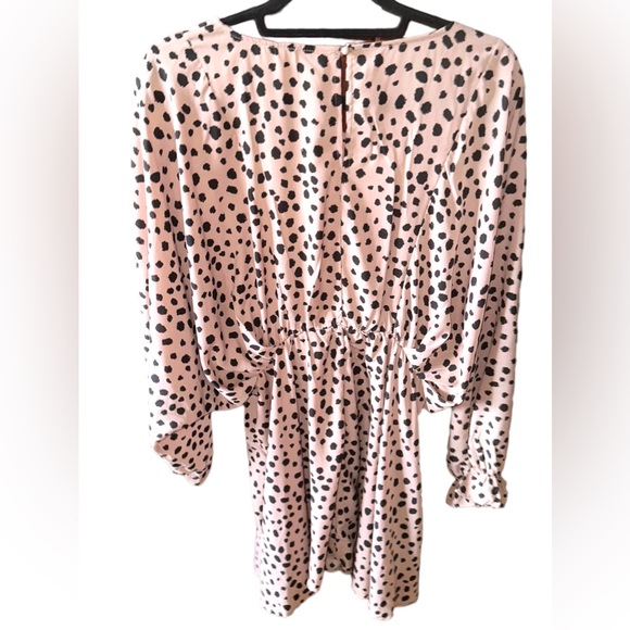 Umgee large dusty‎ pink Dalmatian dress. Worn 1X. Dolman sleeve elastic waist - Picture 4 of 10